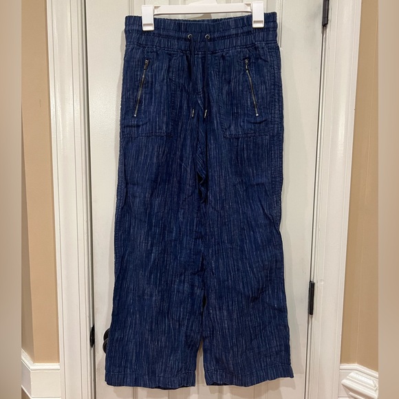 Athleta Blue Wide Leg Pants - Picture 5 of 9